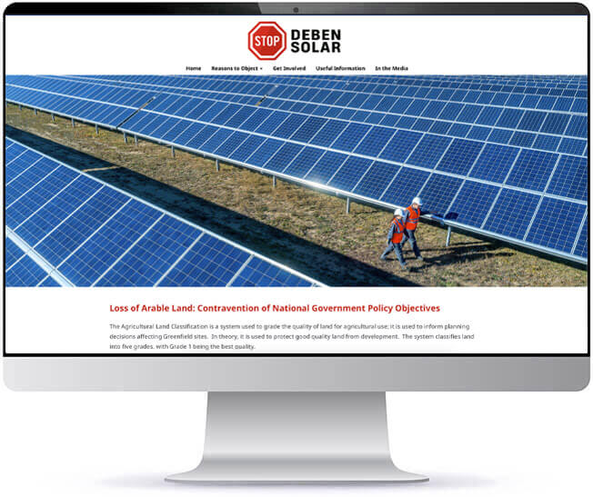 solar farm website design