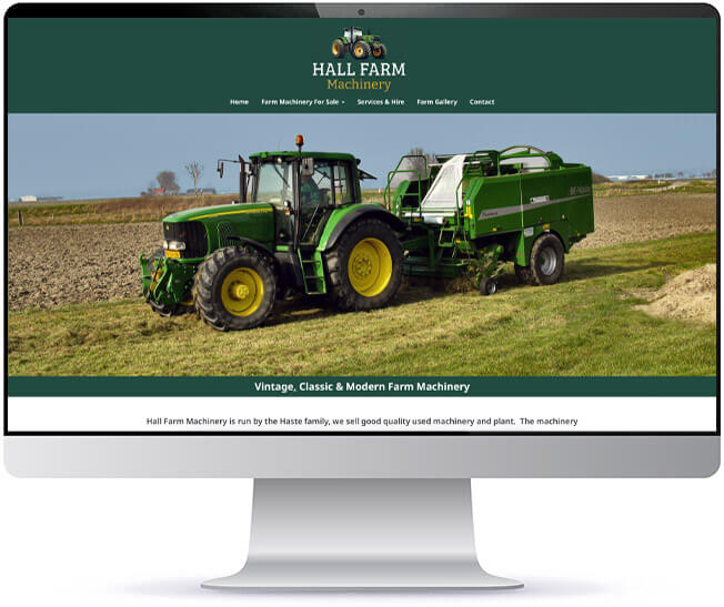 farm machinery website design