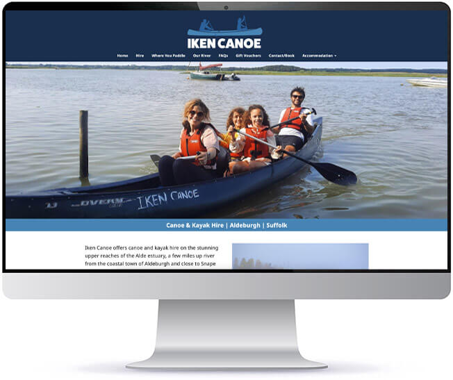 canoe hire website design