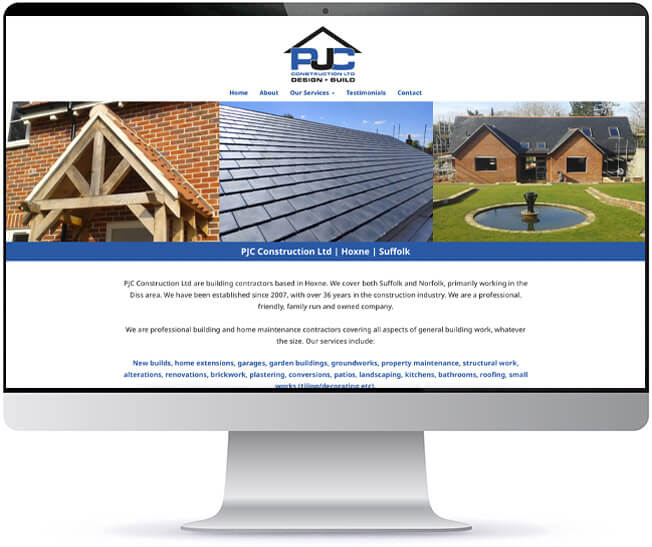 builders website design